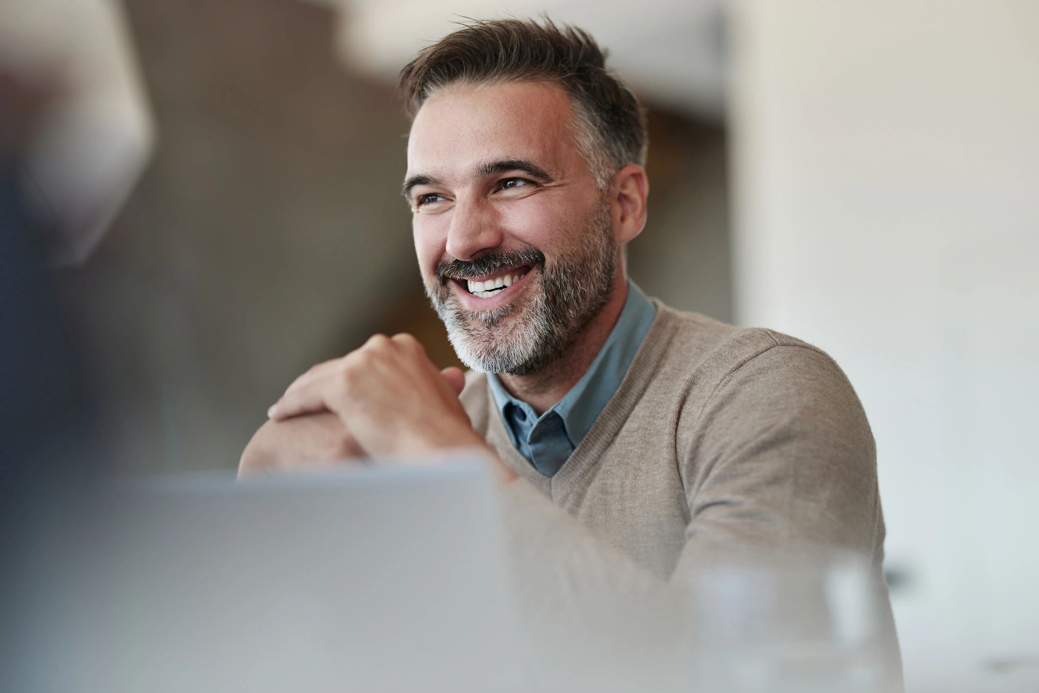 Support professional working in an office
